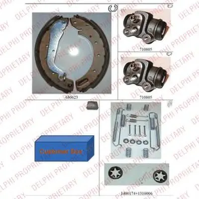 Комплект тормозных колодок DELPHI купить