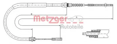 Трос, стояночная тормозная система COFLE METZGER купить