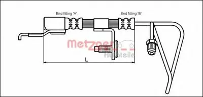 Тормозной шланг METZGER купить