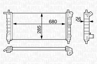 Радиатор, охлаждение двигателя MAGNETI MARELLI купить