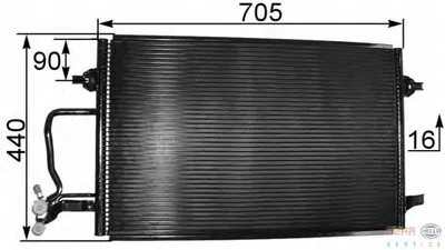 Конденсатор, кондиционер BEHR HELLA SERVICE купить