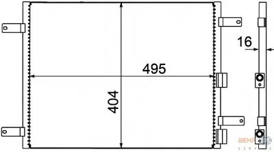 Конденсатор, кондиционер BEHR HELLA SERVICE купить