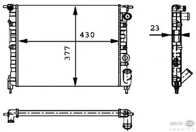 Радиатор, охлаждение двигателя BEHR HELLA SERVICE купить