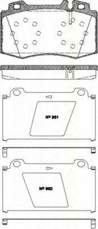 Комплект тормозных колодок, дисковый тормоз TRISCAN купить
