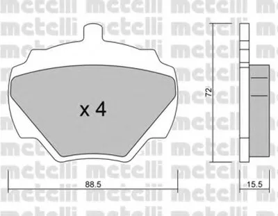 Комплект тормозных колодок, дисковый тормоз METELLI купить