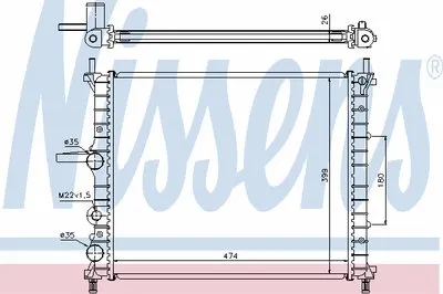 Радиатор, охлаждение двигателя NISSENS купить