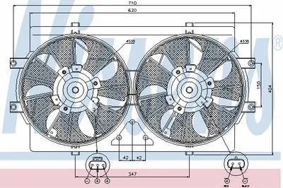 Вентилятор, охлаждение двигателя NISSENS купить