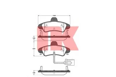 Комплект тормозных колодок, дисковый тормоз NK купить