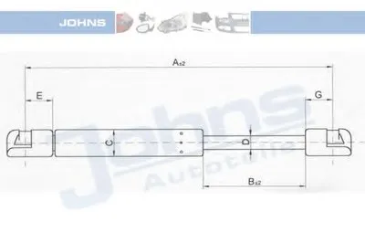 Газовая пружина, капот JOHNS купить