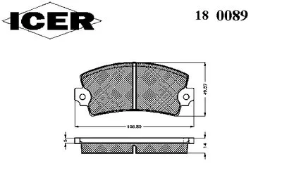 Комплект тормозных колодок, дисковый тормоз ICER купить
