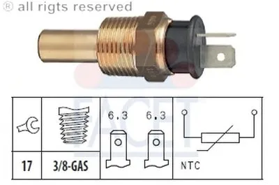 Датчик, температура охлаждающей жидкости; Датчик, температура охлаждающей жидкости; Датчик, температура охлаждающей жидкости FACET купить
