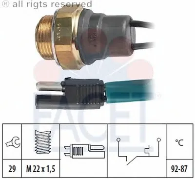 Термовыключатель, вентилятор радиатора FACET купить