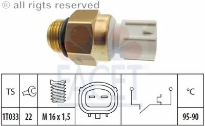 Термовыключатель, вентилятор радиатора FACET купить