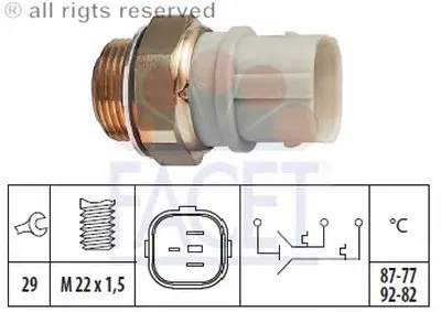 Термовыключатель, вентилятор радиатора FACET купить