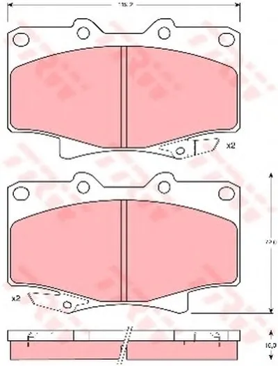 Комплект тормозных колодок, дисковый тормоз TRW купить