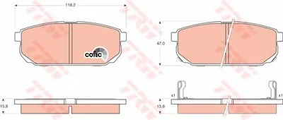 Комплект тормозных колодок, дисковый тормоз COTEC TRW купить