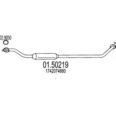 Средний глушитель выхлопных газов MTS купить