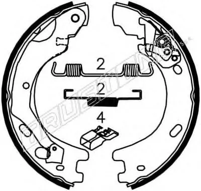 Комплект тормозных колодок, стояночная тормозная система TRUSTING купить