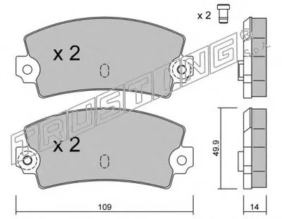 Комплект тормозных колодок, дисковый тормоз TRUSTING купить