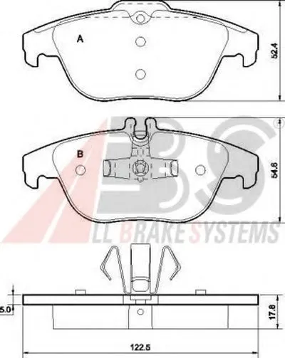 Комплект тормозных колодок, дисковый тормоз A.B.S. купить