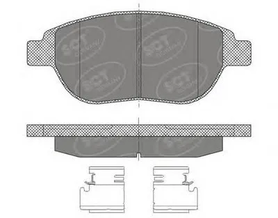 Комплект тормозных колодок, дисковый тормоз SCT Germany купить