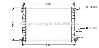 Радиатор, охлаждение двигателя AVA QUALITY COOLING купить