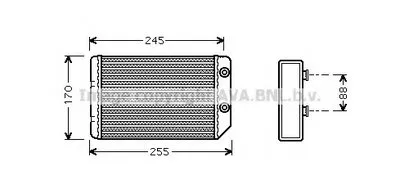 Теплообменник, отопление салона AVA QUALITY COOLING купить