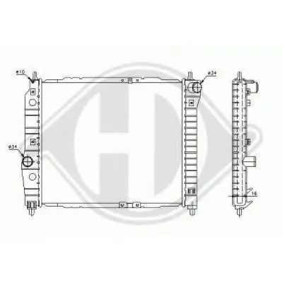 Радиатор, охлаждение двигателя DIEDERICHS купить