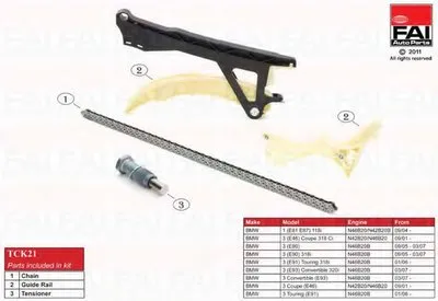 Комплект цепи привода распредвала FAI AutoParts купить