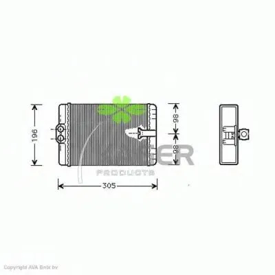 Теплообменник, отопление салона KAGER купить