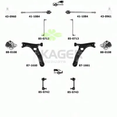 Подвеска колеса KAGER купить