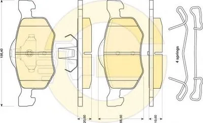 Комплект тормозных колодок, дисковый тормоз GIRLING купить