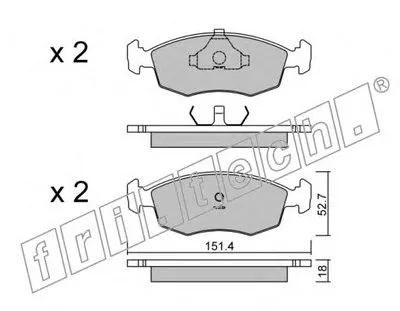 Комплект тормозных колодок, дисковый тормоз fri.tech. купить