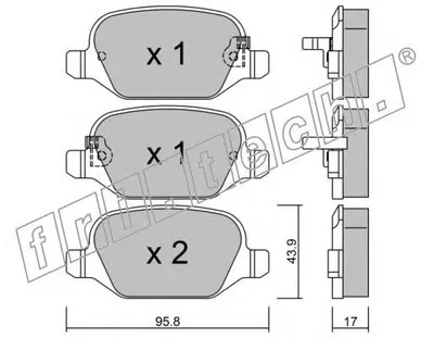 Комплект тормозных колодок, дисковый тормоз fri.tech. купить