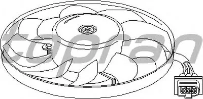 Вентилятор, охлаждение двигателя TOPRAN купить