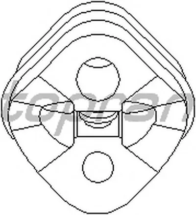 Кронштейн, глушитель TOPRAN купить