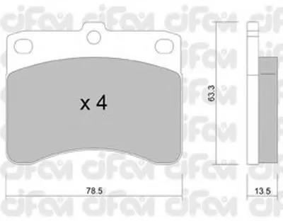 Комплект тормозных колодок, дисковый тормоз CIFAM купить