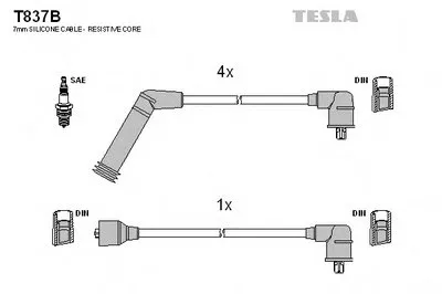 Комплект проводов зажигания TESLA купить