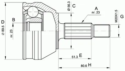 Шарнирный комплект, приводной вал SPIN OPEN PARTS купить
