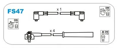 Комплект проводов зажигания JANMOR купить