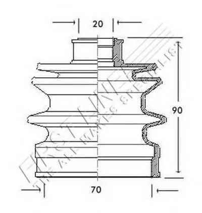 Пыльник, приводной вал FIRST LINE купить