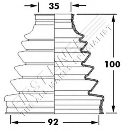 Пыльник, приводной вал FIRST LINE купить
