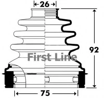 Пыльник, приводной вал FIRST LINE купить