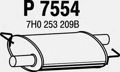 Средний глушитель выхлопных газов FENNO купить