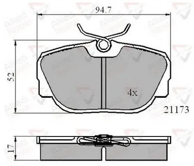 Комплект тормозных колодок, дисковый тормоз ANL Braking COMLINE купить