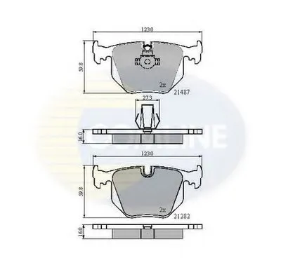Комплект тормозных колодок, дисковый тормоз Comline COMLINE купить