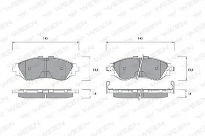 Комплект тормозных колодок, дисковый тормоз WEEN купить