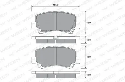 Комплект тормозных колодок, дисковый тормоз WEEN купить