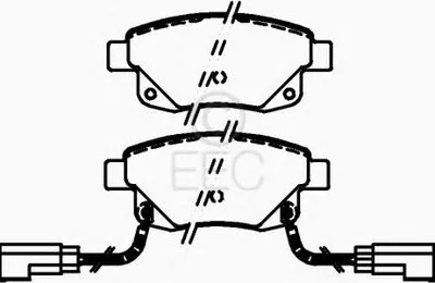Комплект тормозных колодок, дисковый тормоз EEC купить