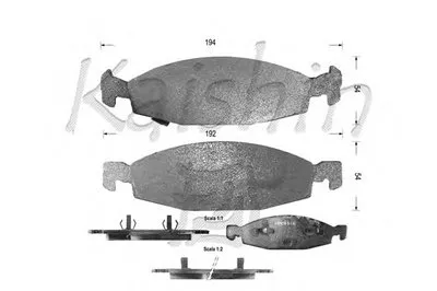 Комплект тормозных колодок, дисковый тормоз KAISHIN купить